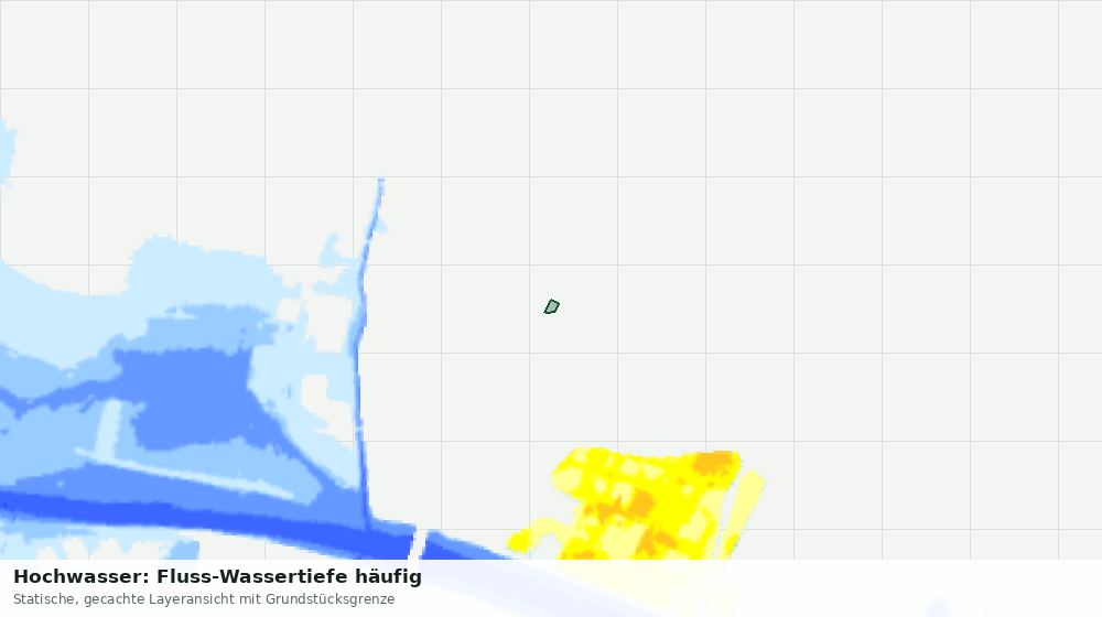 Statische Kartenansicht: Hochwasser: Fluss-Wassertiefe häufig