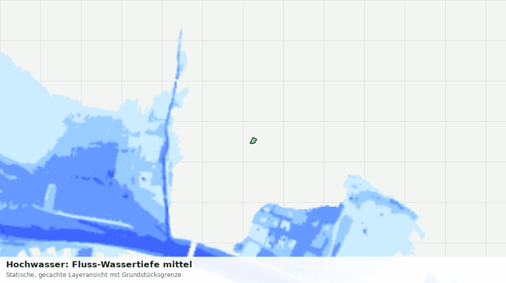 Statische Kartenansicht: Hochwasser: Fluss-Wassertiefe mittel