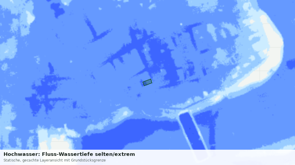 Statische Kartenansicht: Hochwasser: Fluss-Wassertiefe selten/extrem