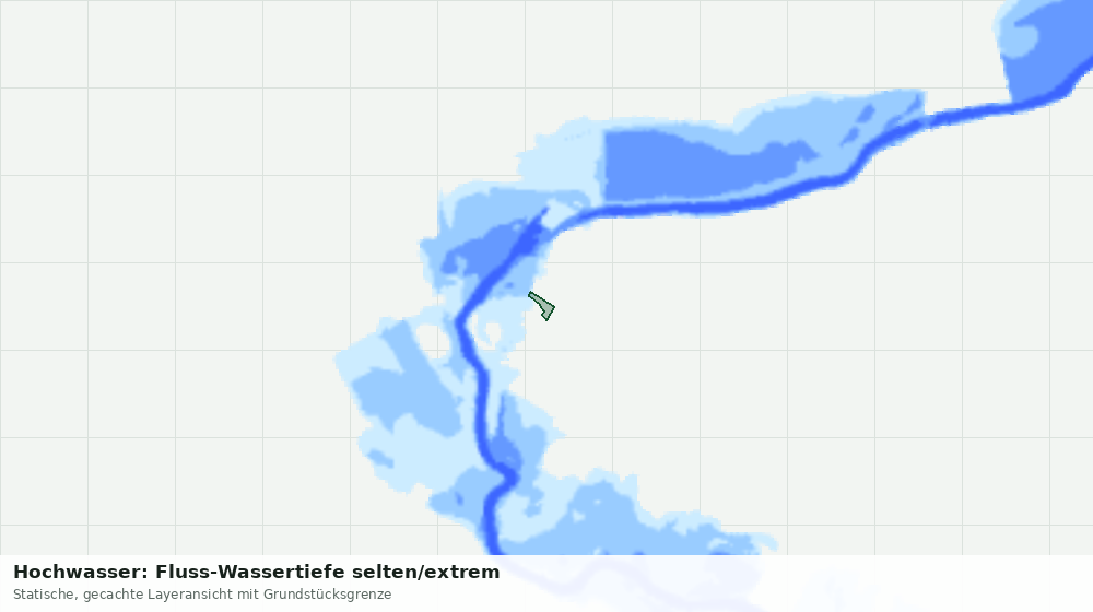 Statische Kartenansicht: Hochwasser: Fluss-Wassertiefe selten/extrem