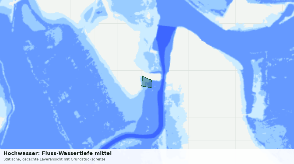 Statische Kartenansicht: Hochwasser: Fluss-Wassertiefe mittel