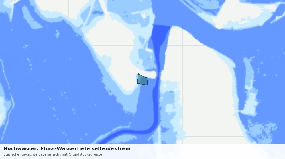 Statische Kartenansicht: Hochwasser: Fluss-Wassertiefe selten/extrem