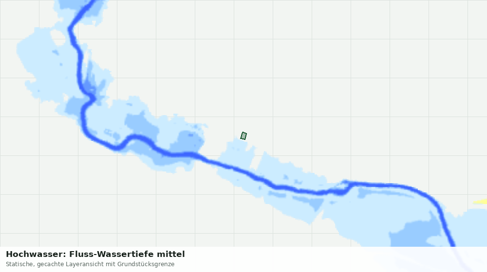 Statische Kartenansicht: Hochwasser: Fluss-Wassertiefe mittel