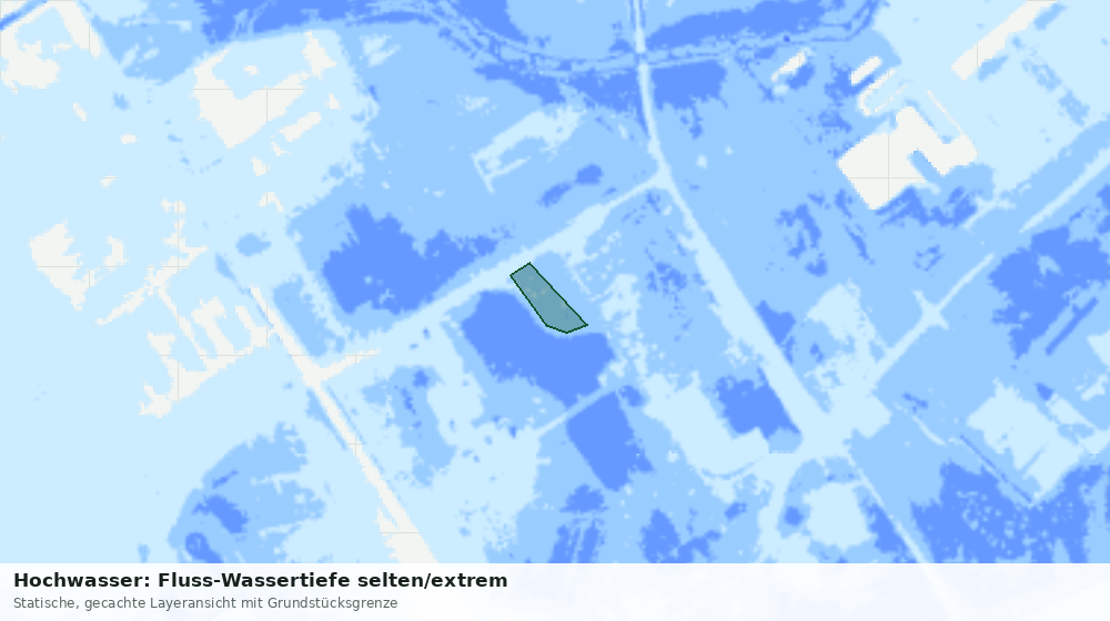 Statische Kartenansicht: Hochwasser: Fluss-Wassertiefe selten/extrem