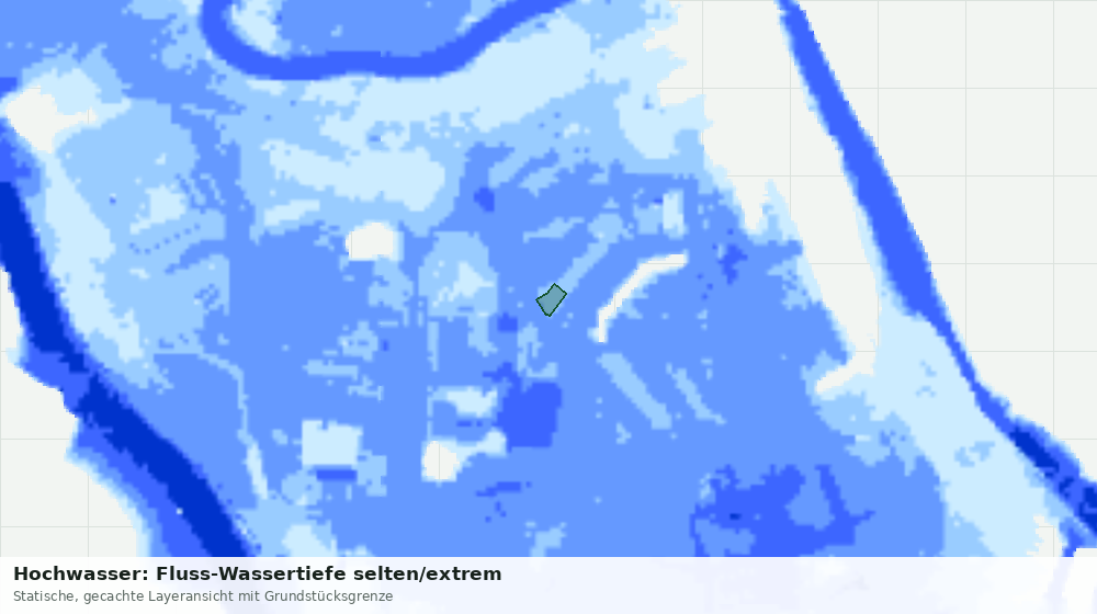 Statische Kartenansicht: Hochwasser: Fluss-Wassertiefe selten/extrem
