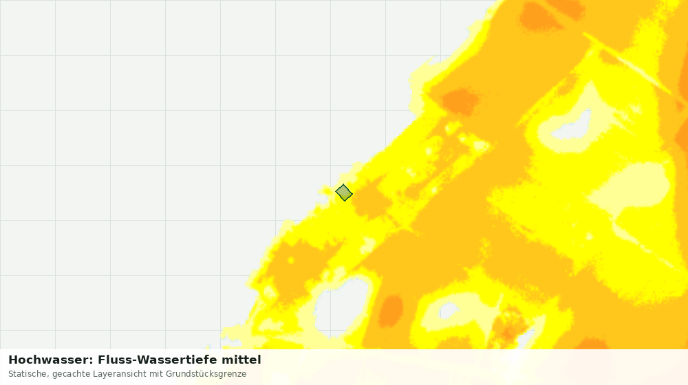 Statische Kartenansicht: Hochwasser: Fluss-Wassertiefe mittel