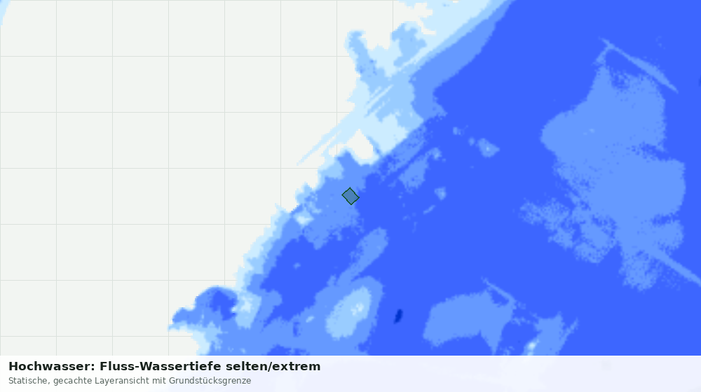 Statische Kartenansicht: Hochwasser: Fluss-Wassertiefe selten/extrem