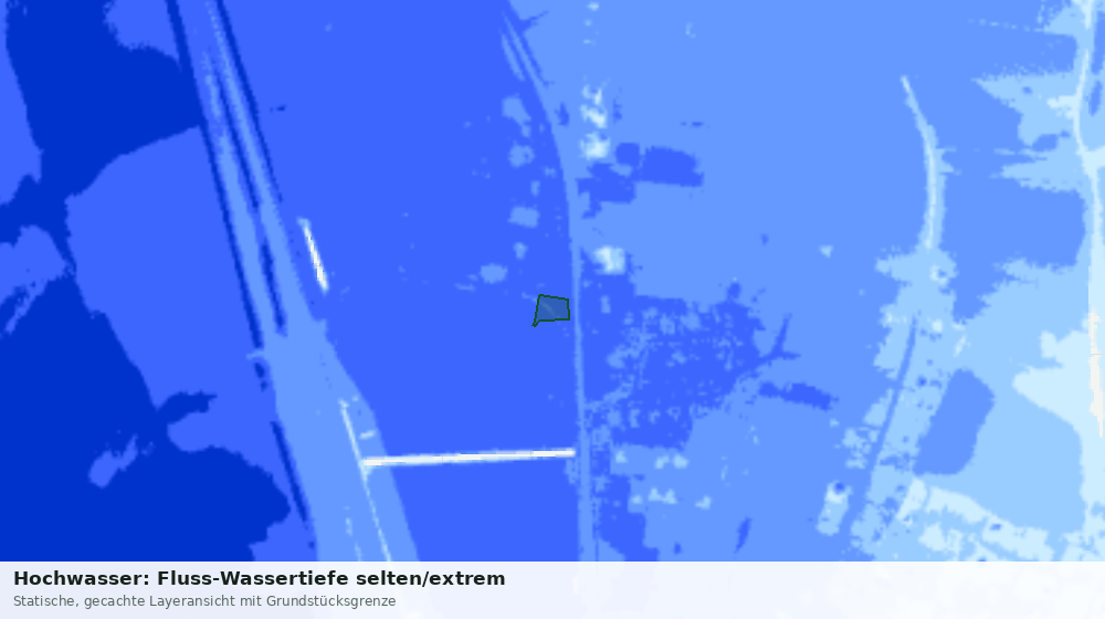 Statische Kartenansicht: Hochwasser: Fluss-Wassertiefe selten/extrem
