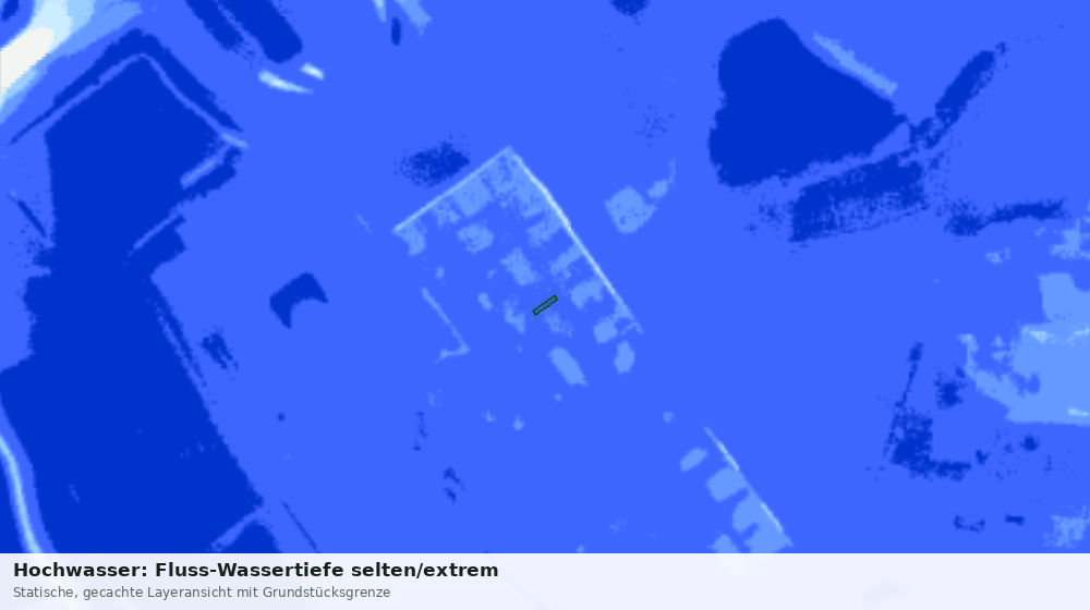 Statische Kartenansicht: Hochwasser: Fluss-Wassertiefe selten/extrem