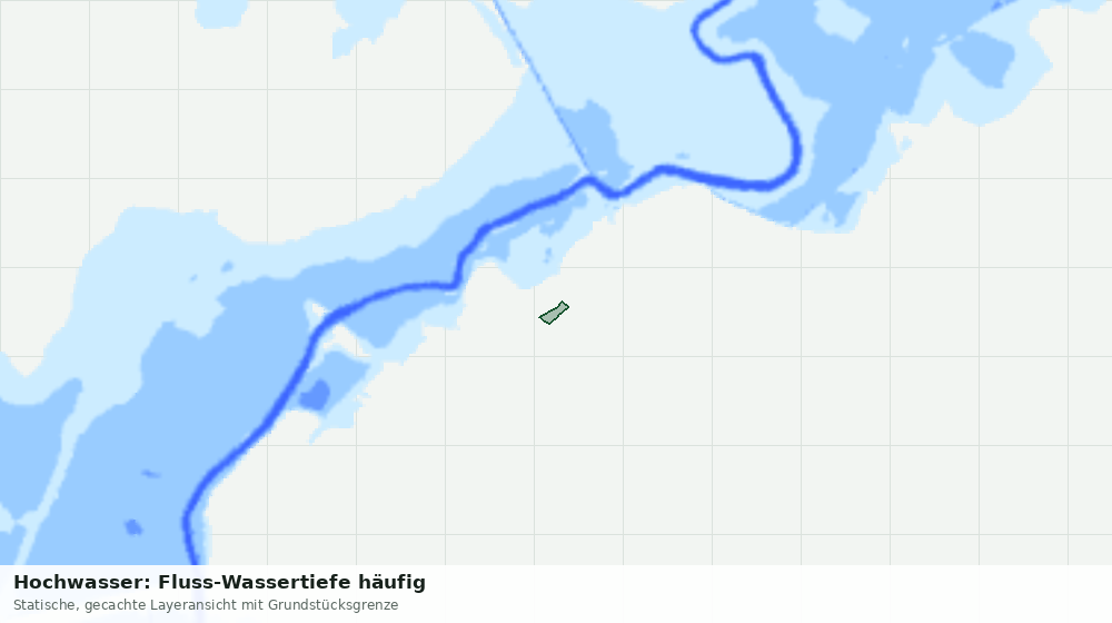 Statische Kartenansicht: Hochwasser: Fluss-Wassertiefe häufig
