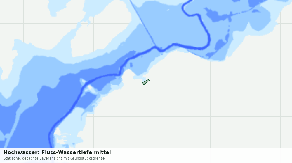 Statische Kartenansicht: Hochwasser: Fluss-Wassertiefe mittel