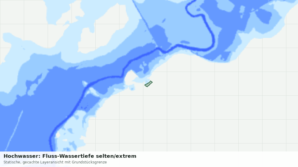 Statische Kartenansicht: Hochwasser: Fluss-Wassertiefe selten/extrem