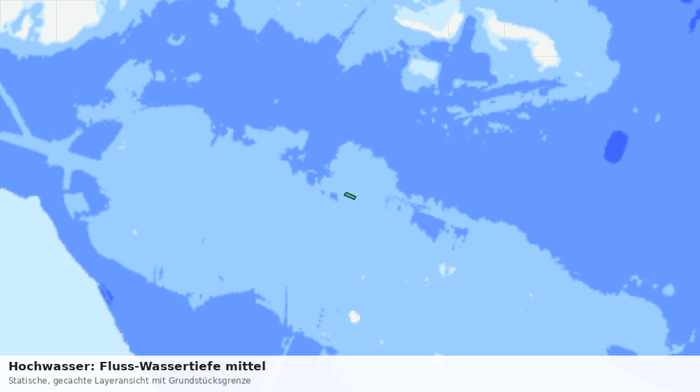 Statische Kartenansicht: Hochwasser: Fluss-Wassertiefe mittel