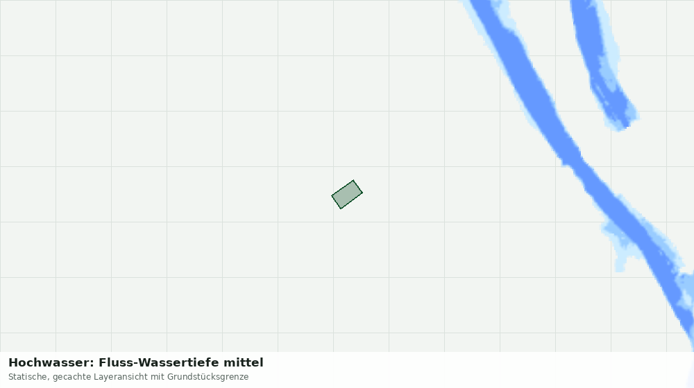 Statische Kartenansicht: Hochwasser: Fluss-Wassertiefe mittel
