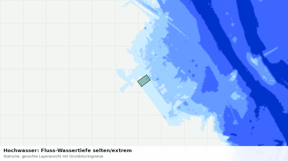 Statische Kartenansicht: Hochwasser: Fluss-Wassertiefe selten/extrem