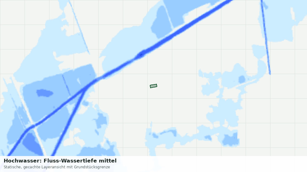 Statische Kartenansicht: Hochwasser: Fluss-Wassertiefe mittel
