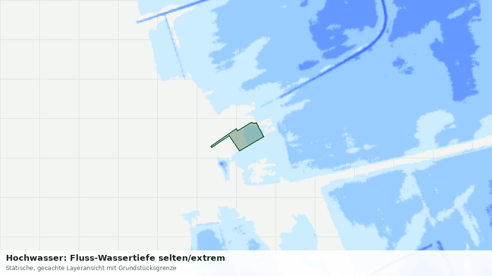 Statische Kartenansicht: Hochwasser: Fluss-Wassertiefe selten/extrem