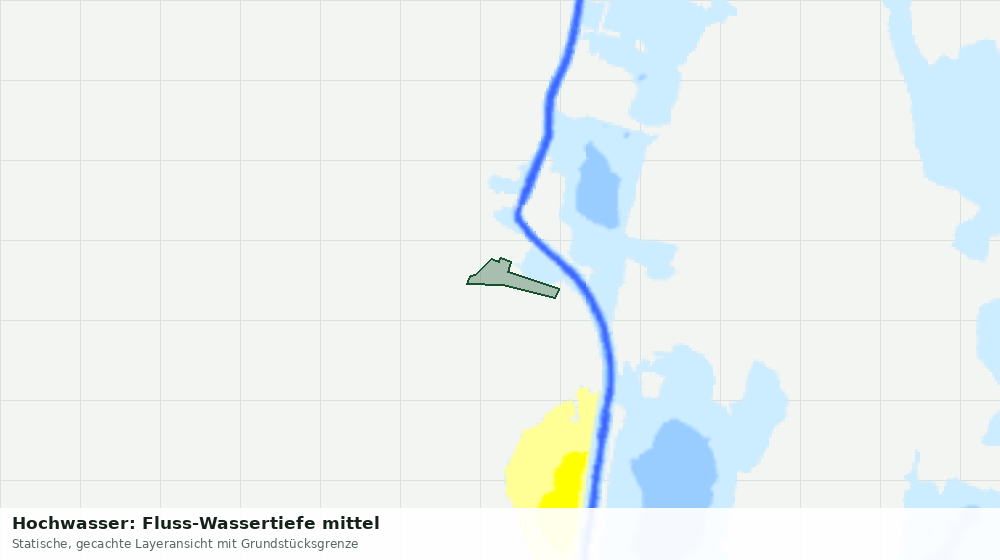 Statische Kartenansicht: Hochwasser: Fluss-Wassertiefe mittel