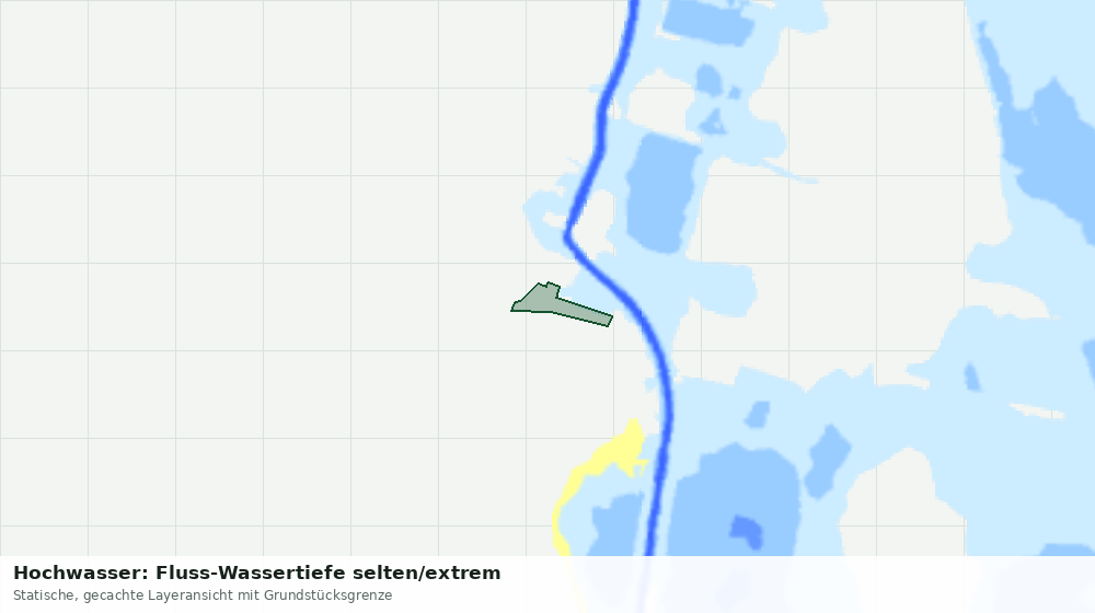 Statische Kartenansicht: Hochwasser: Fluss-Wassertiefe selten/extrem