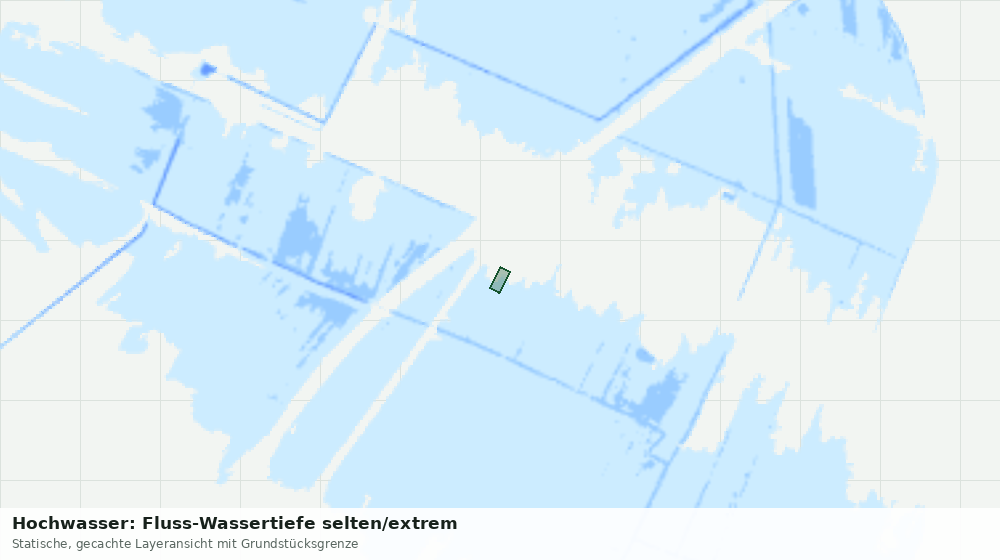 Statische Kartenansicht: Hochwasser: Fluss-Wassertiefe selten/extrem