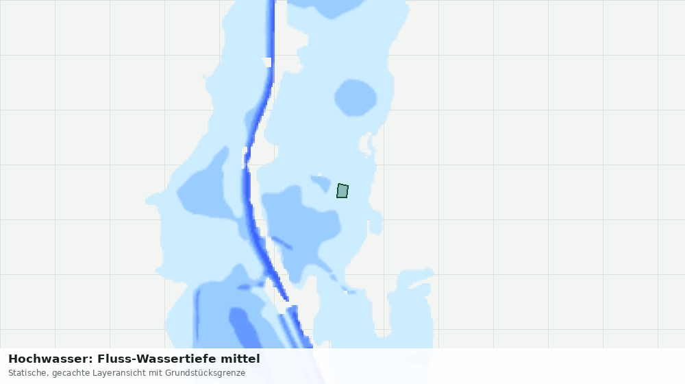 Statische Kartenansicht: Hochwasser: Fluss-Wassertiefe mittel