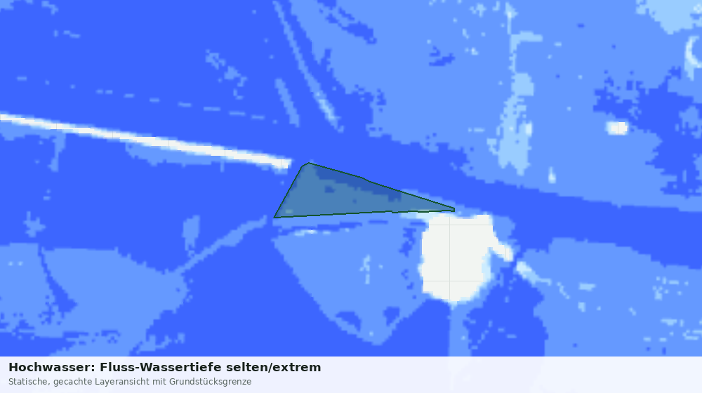 Statische Kartenansicht: Hochwasser: Fluss-Wassertiefe selten/extrem