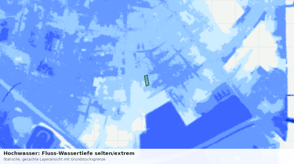 Statische Kartenansicht: Hochwasser: Fluss-Wassertiefe selten/extrem