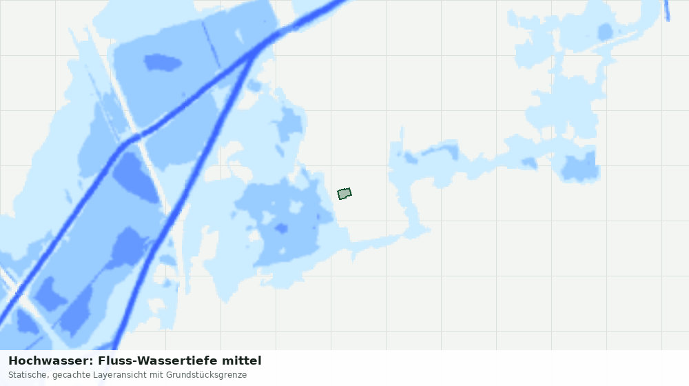 Statische Kartenansicht: Hochwasser: Fluss-Wassertiefe mittel
