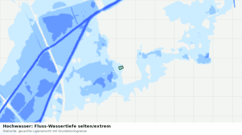 Statische Kartenansicht: Hochwasser: Fluss-Wassertiefe selten/extrem