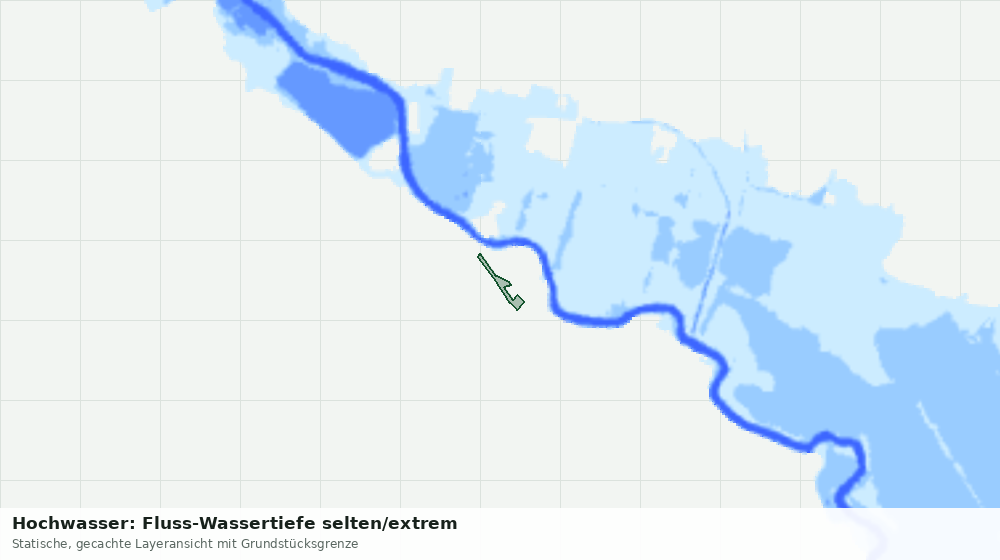 Statische Kartenansicht: Hochwasser: Fluss-Wassertiefe selten/extrem