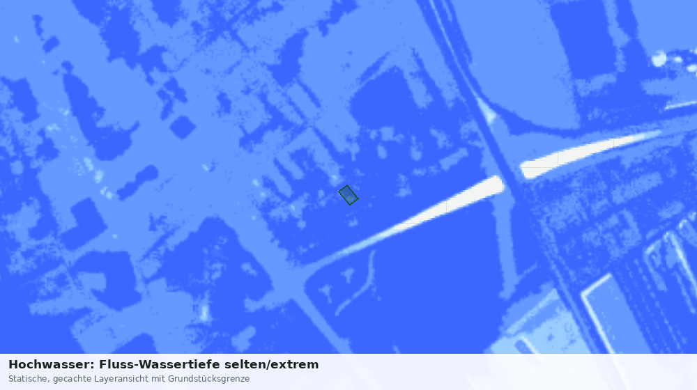 Statische Kartenansicht: Hochwasser: Fluss-Wassertiefe selten/extrem