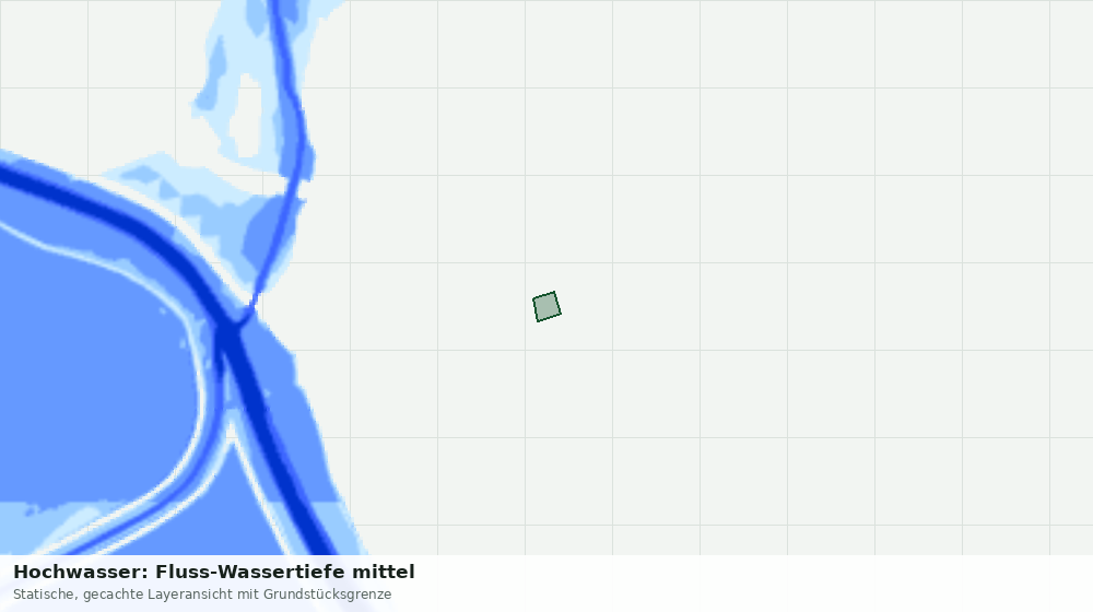 Statische Kartenansicht: Hochwasser: Fluss-Wassertiefe mittel