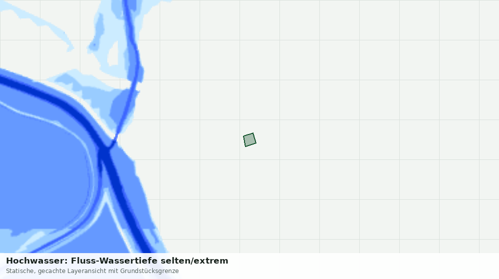 Statische Kartenansicht: Hochwasser: Fluss-Wassertiefe selten/extrem