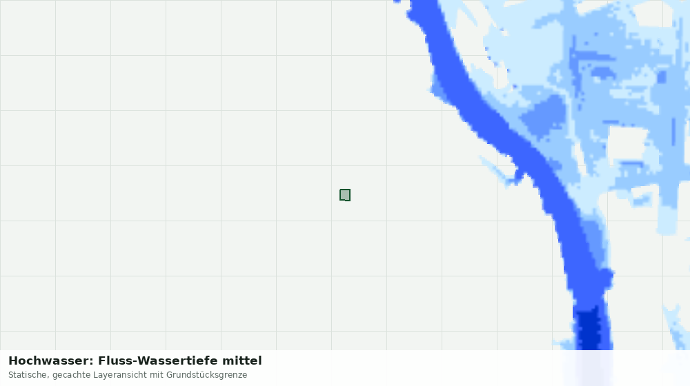 Statische Kartenansicht: Hochwasser: Fluss-Wassertiefe mittel