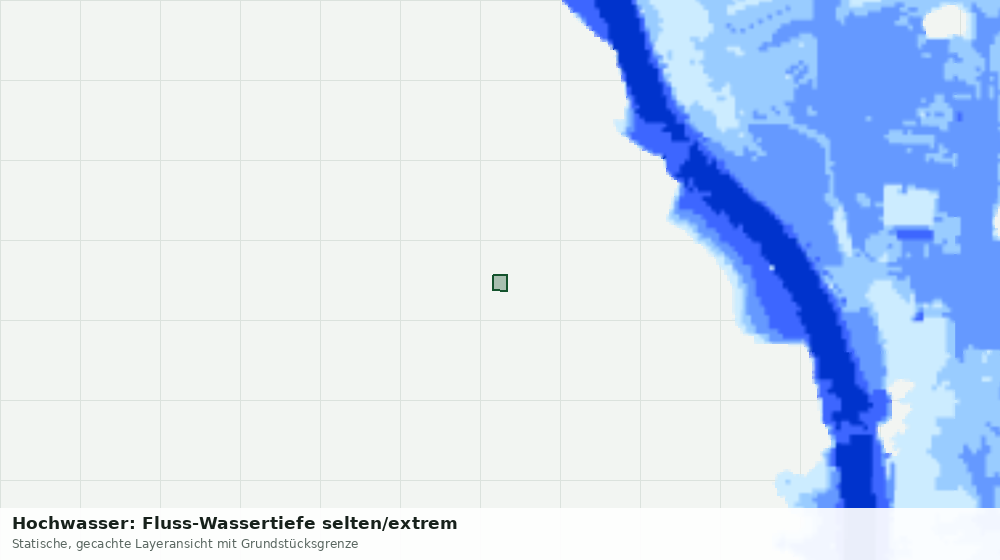 Statische Kartenansicht: Hochwasser: Fluss-Wassertiefe selten/extrem