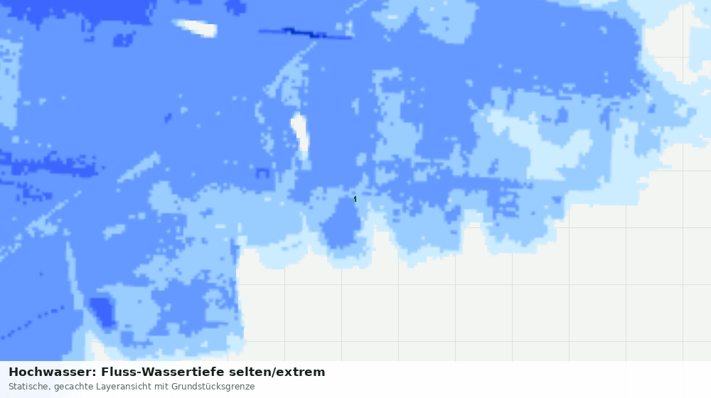 Statische Kartenansicht: Hochwasser: Fluss-Wassertiefe selten/extrem
