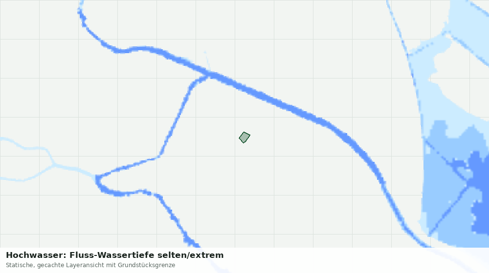 Statische Kartenansicht: Hochwasser: Fluss-Wassertiefe selten/extrem