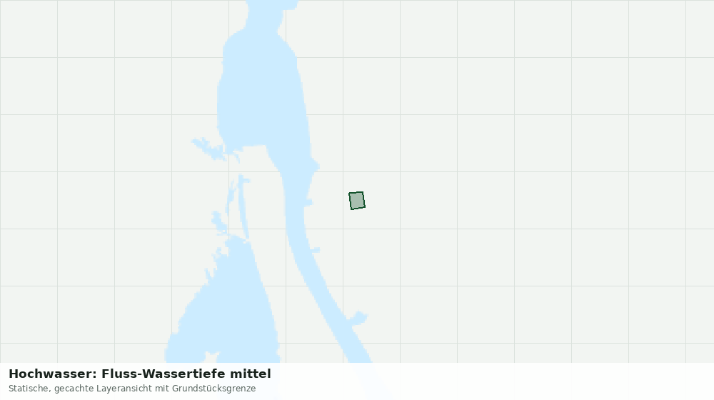 Statische Kartenansicht: Hochwasser: Fluss-Wassertiefe mittel