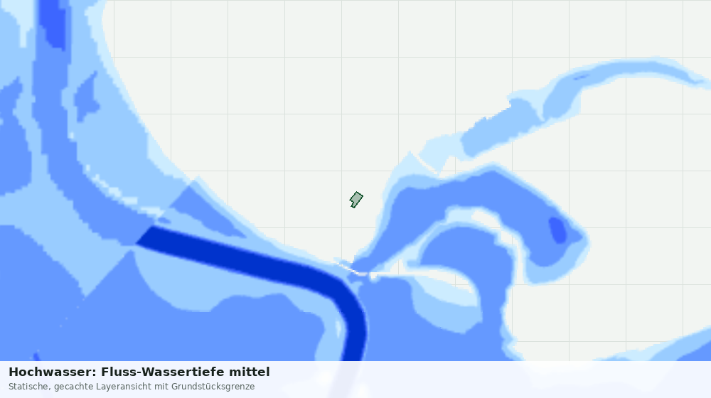 Statische Kartenansicht: Hochwasser: Fluss-Wassertiefe mittel