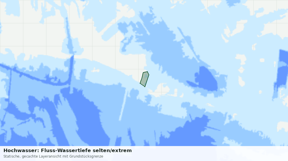 Statische Kartenansicht: Hochwasser: Fluss-Wassertiefe selten/extrem