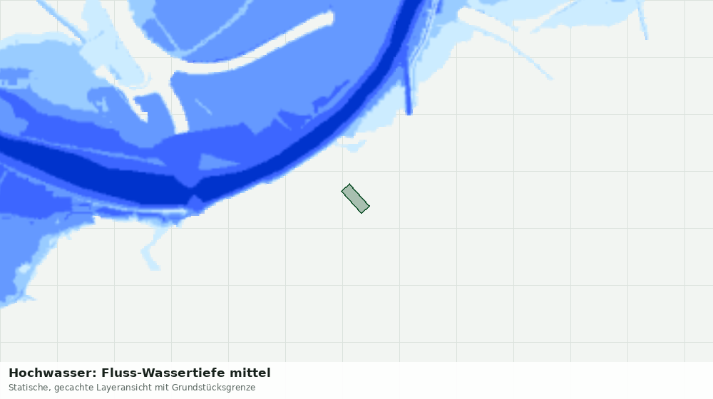 Statische Kartenansicht: Hochwasser: Fluss-Wassertiefe mittel