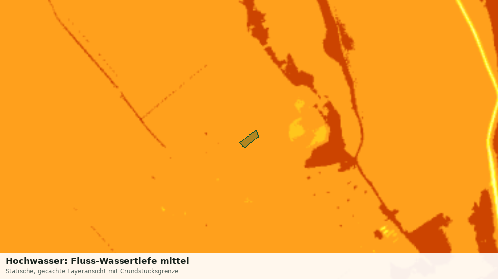 Statische Kartenansicht: Hochwasser: Fluss-Wassertiefe mittel
