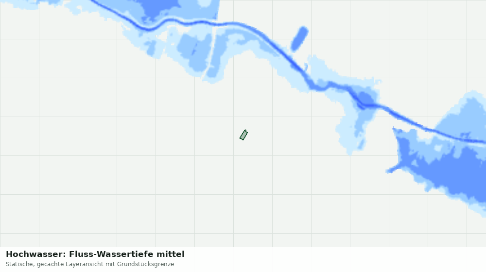 Statische Kartenansicht: Hochwasser: Fluss-Wassertiefe mittel