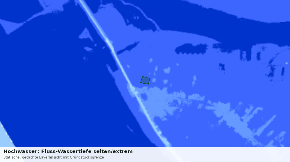 Statische Kartenansicht: Hochwasser: Fluss-Wassertiefe selten/extrem