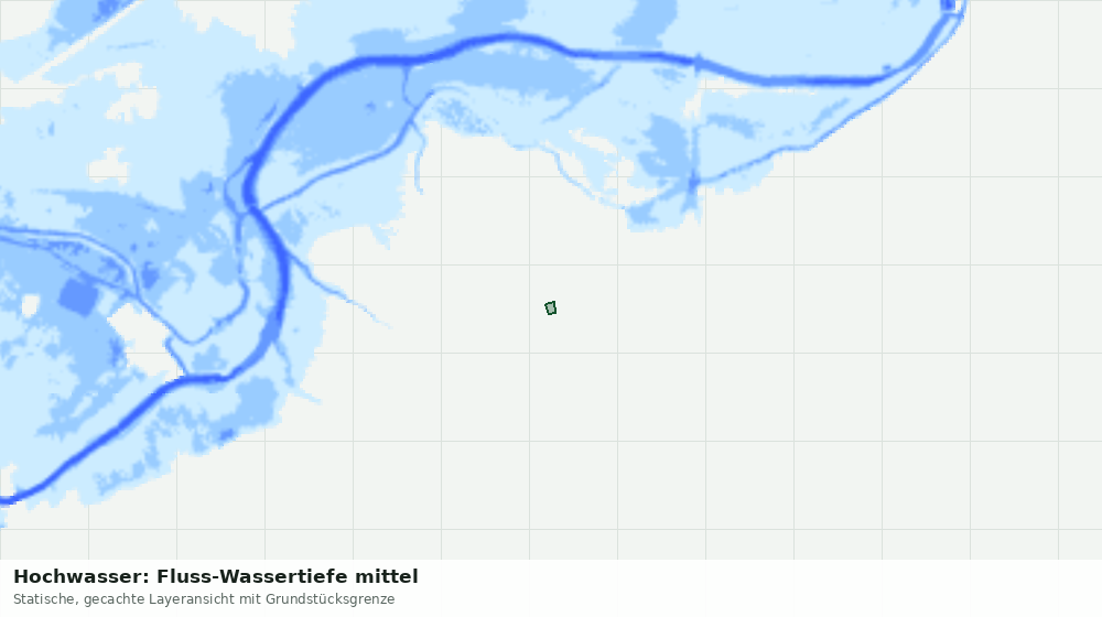 Statische Kartenansicht: Hochwasser: Fluss-Wassertiefe mittel