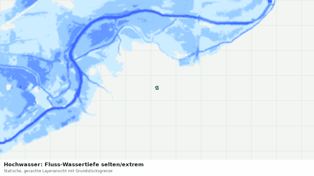 Statische Kartenansicht: Hochwasser: Fluss-Wassertiefe selten/extrem