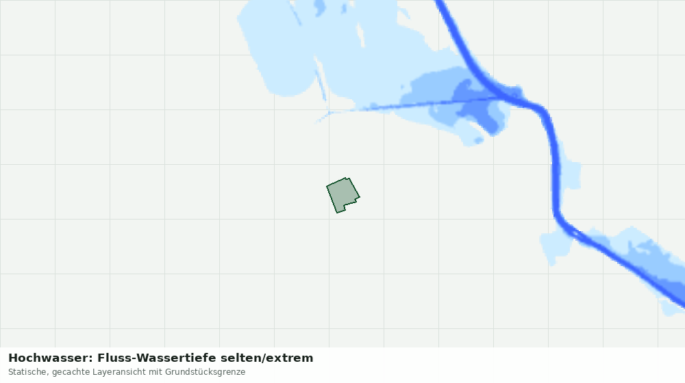 Statische Kartenansicht: Hochwasser: Fluss-Wassertiefe selten/extrem