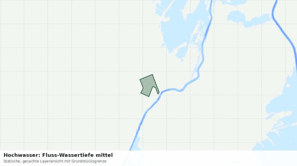 Statische Kartenansicht: Hochwasser: Fluss-Wassertiefe mittel