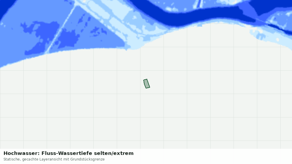 Statische Kartenansicht: Hochwasser: Fluss-Wassertiefe selten/extrem