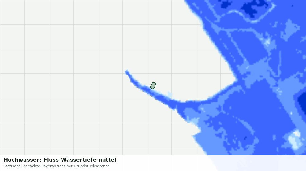 Statische Kartenansicht: Hochwasser: Fluss-Wassertiefe mittel